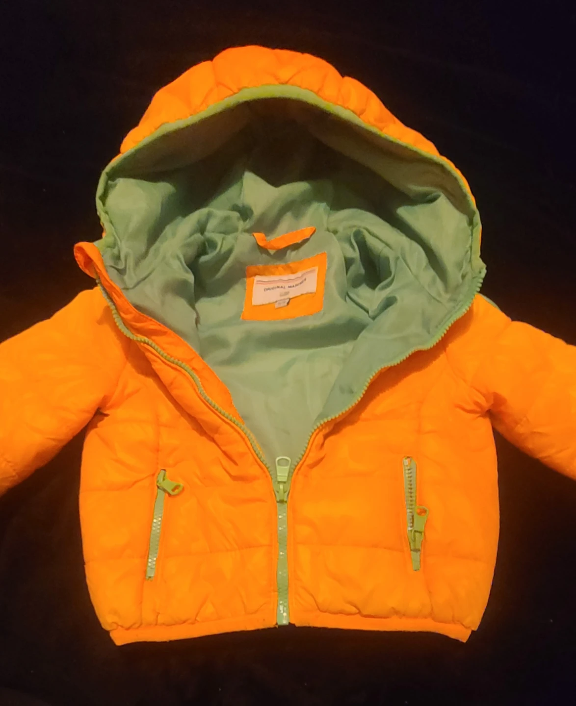 Original Marines Puffer Jacket - Orange/Green #freecycle