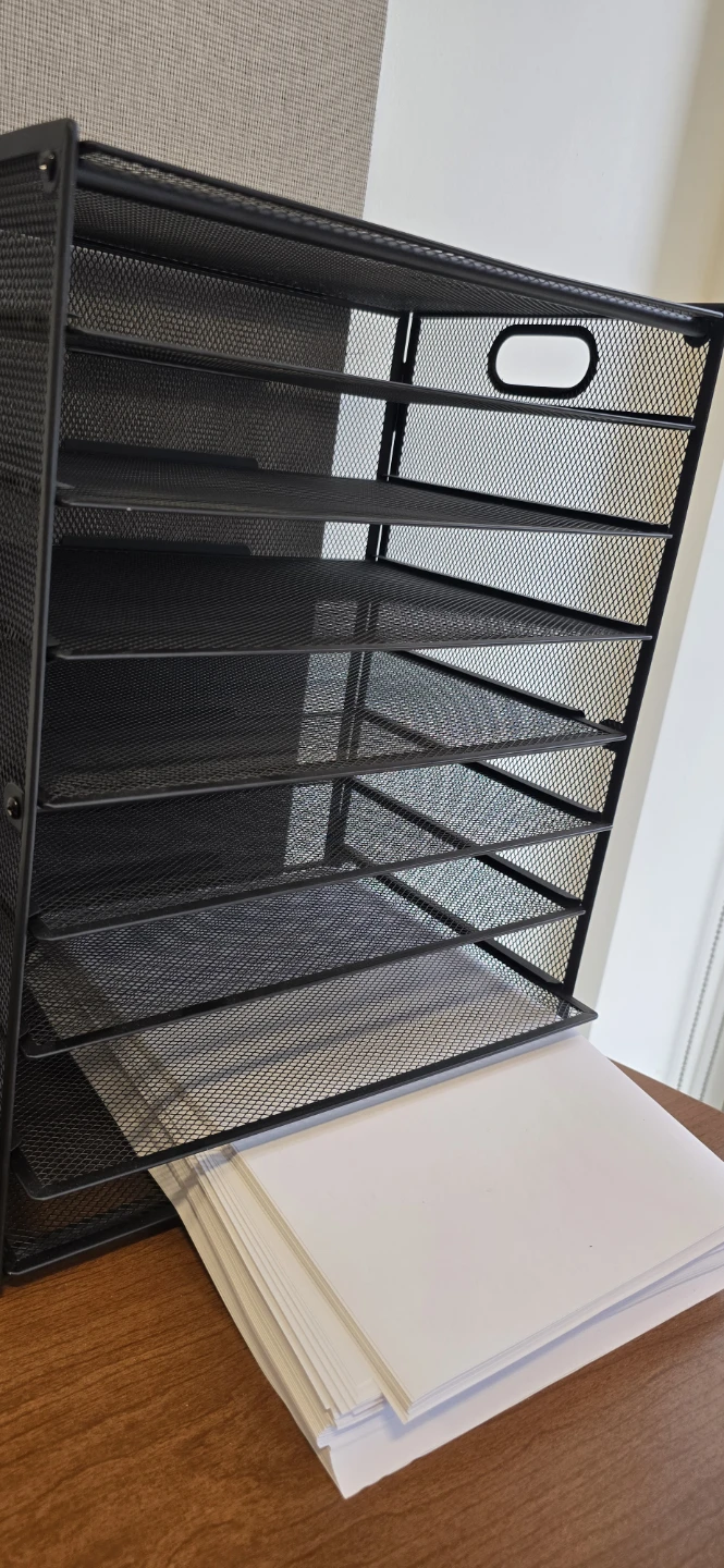 Black Mesh Desk Organizer with 9 Shelves - photo 3