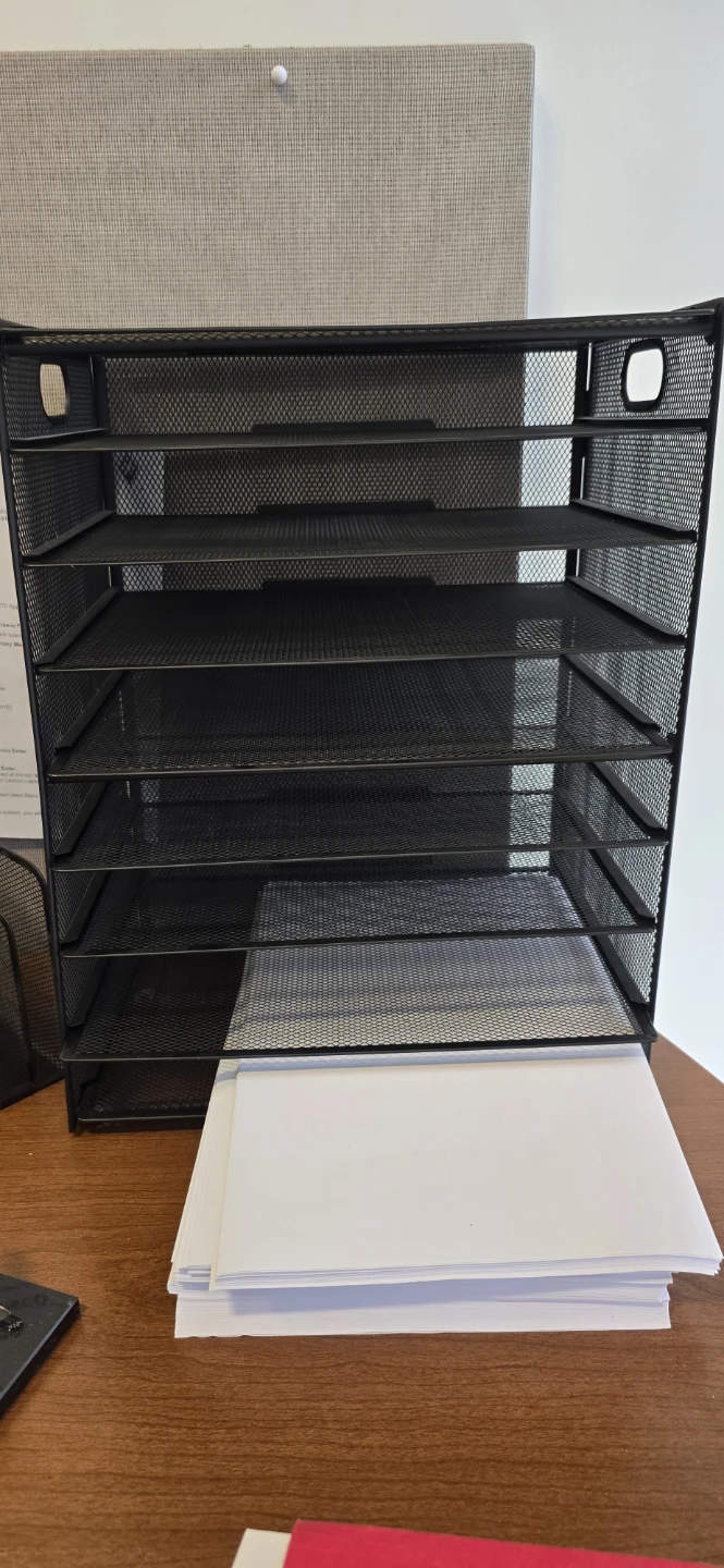 Black Mesh Desk Organizer with 9 Shelves - photo 4