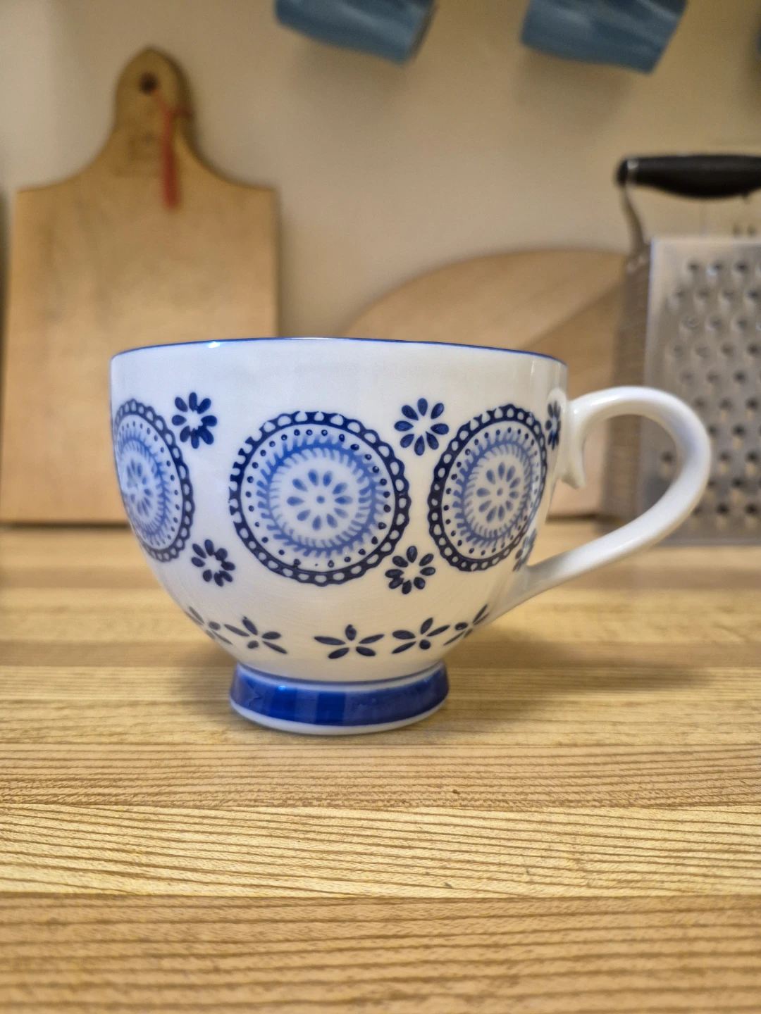 Large mug: Blue & White : New