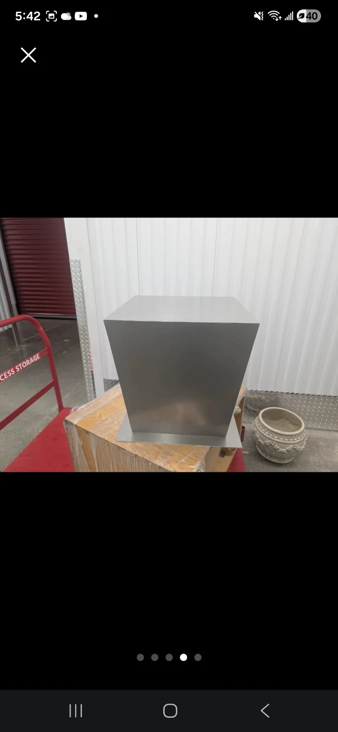 Modern Grey Square Pedestal Stand - photo 2
