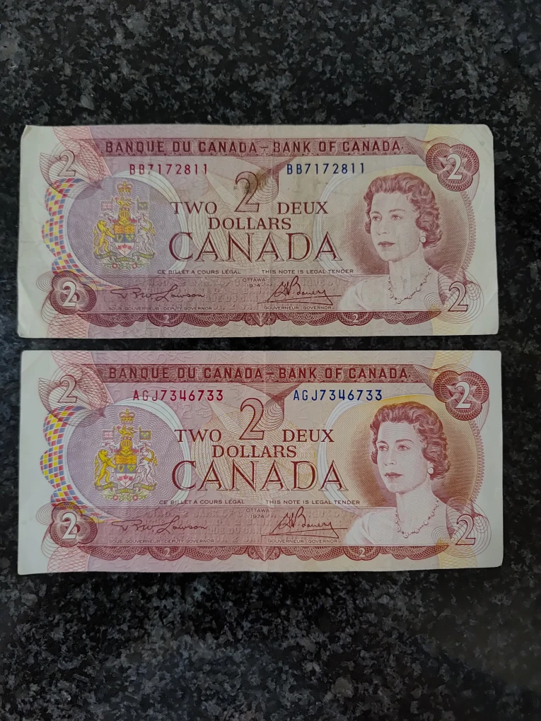 Canadian $2 bill (1974)
