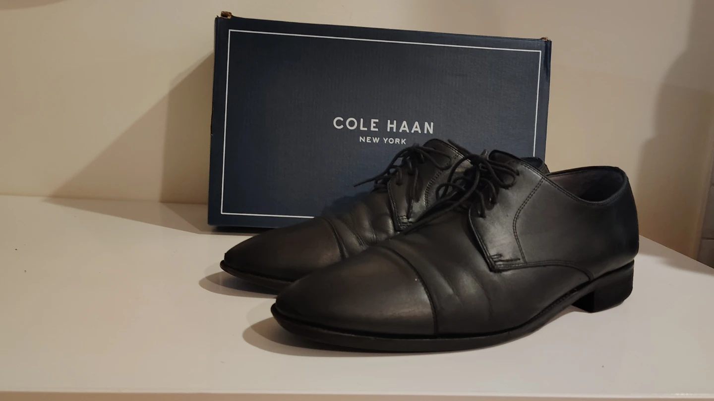 Cole Haan Men's Black Leather Dress Shoes - photo 2