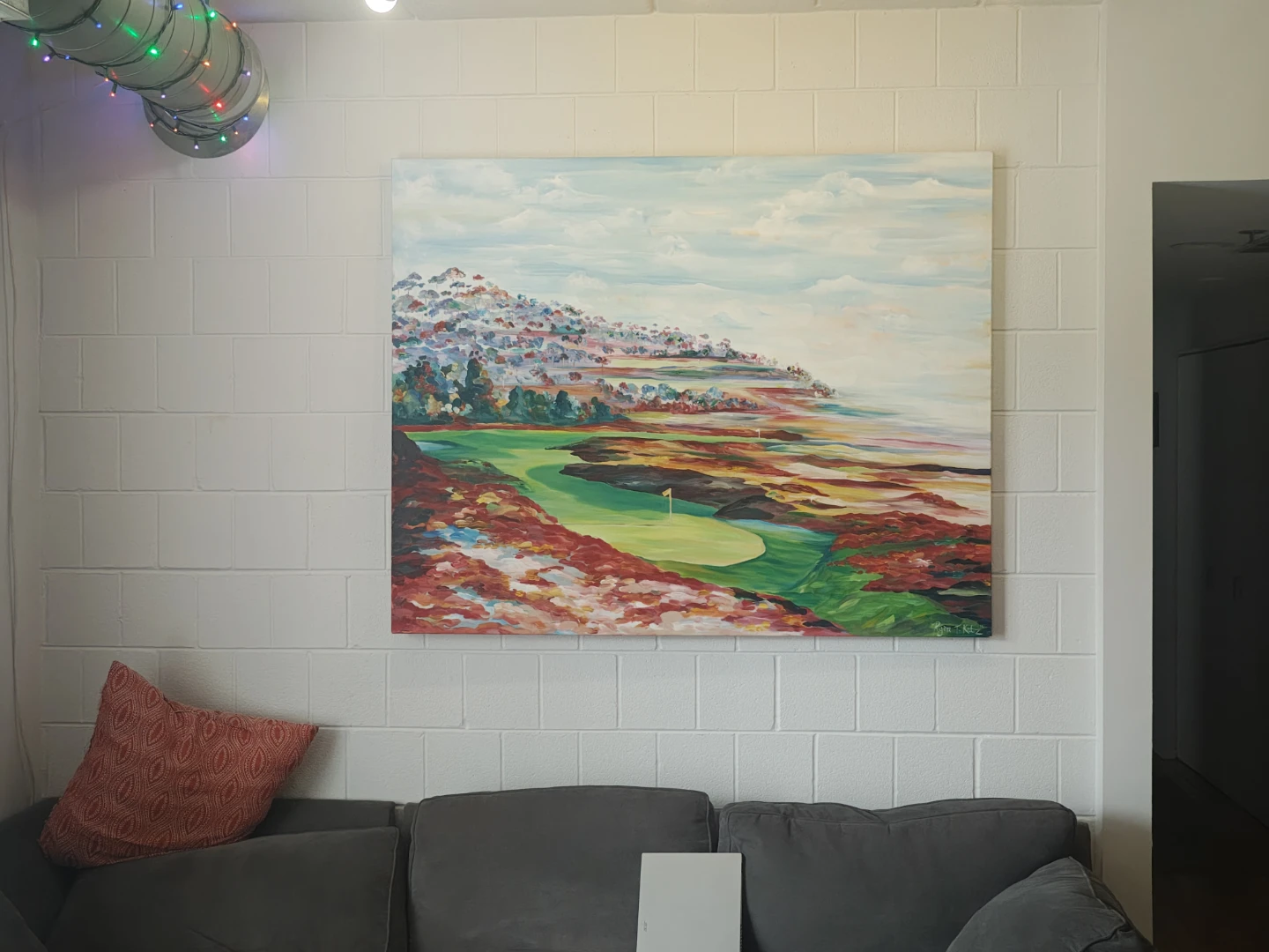 Golf Scenery on Canvas (Make offer) - photo 2