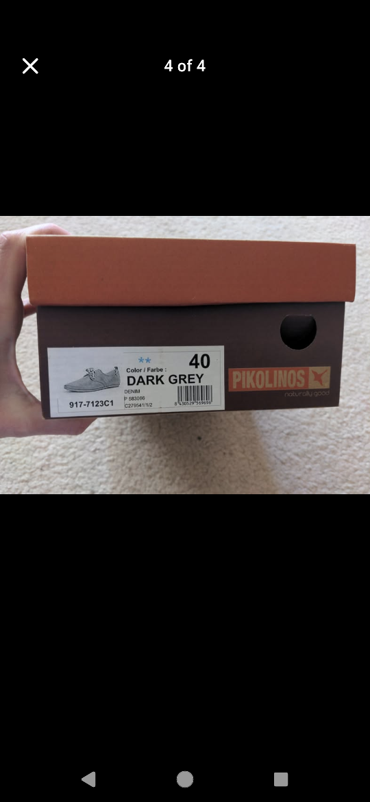 Pikolinos Dark Grey Leather Shoes Size 40 - photo 3