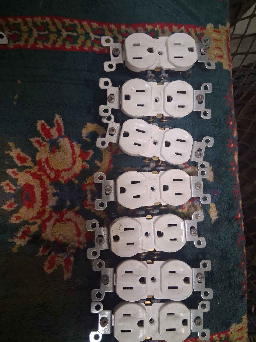 Lot of 7 Leviton White Duplex Receptacles