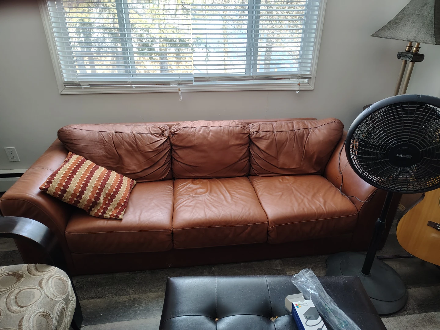 Leather couch and armchair set - photo 2