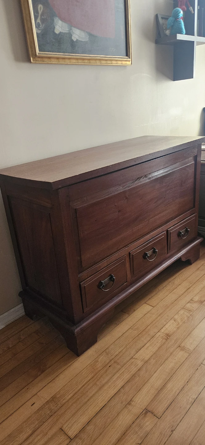 Wooden Blanket Chest with 3 Drawers - photo 2