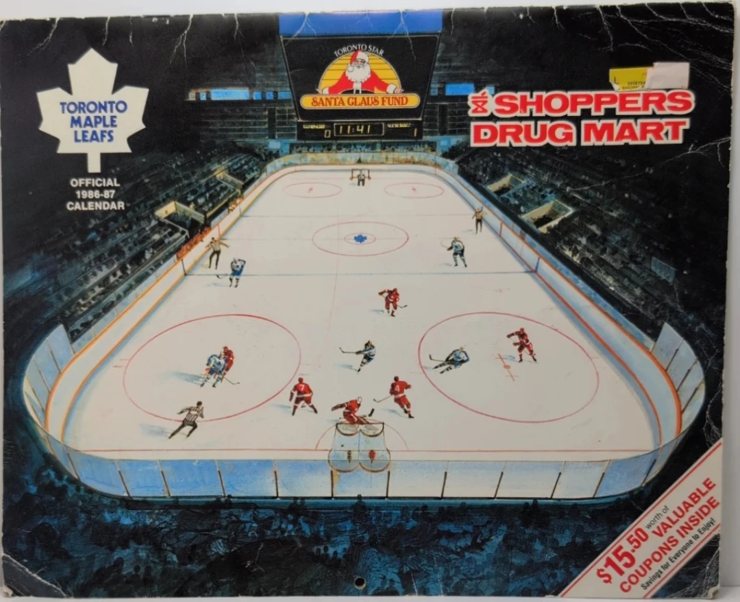 Toronto Maple Leafs 1986-87 Official Calendar with Shoppers