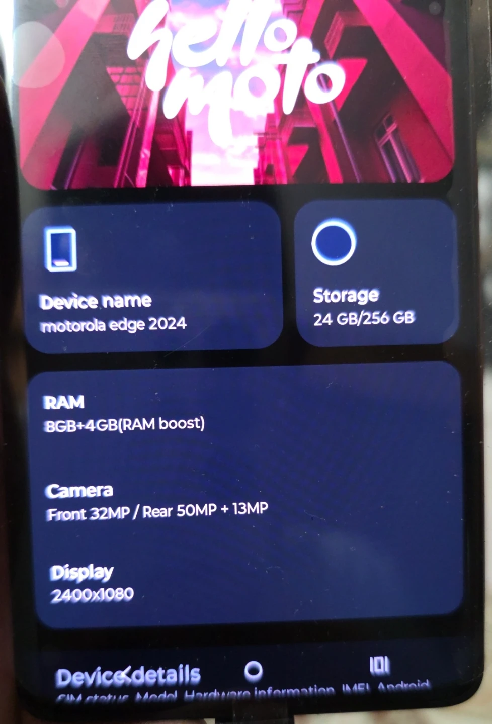 Motorola Edge 5G  with 144hz POLED