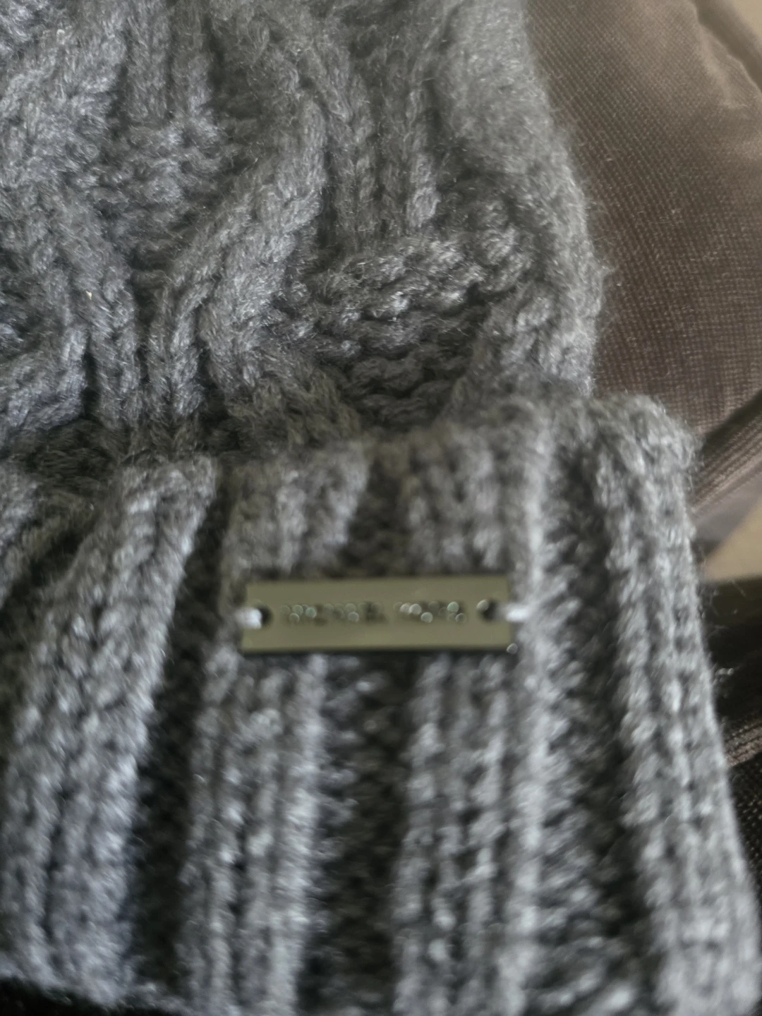 Michael Kors Grey Cable Knit Beanie Hat M/L - photo 2