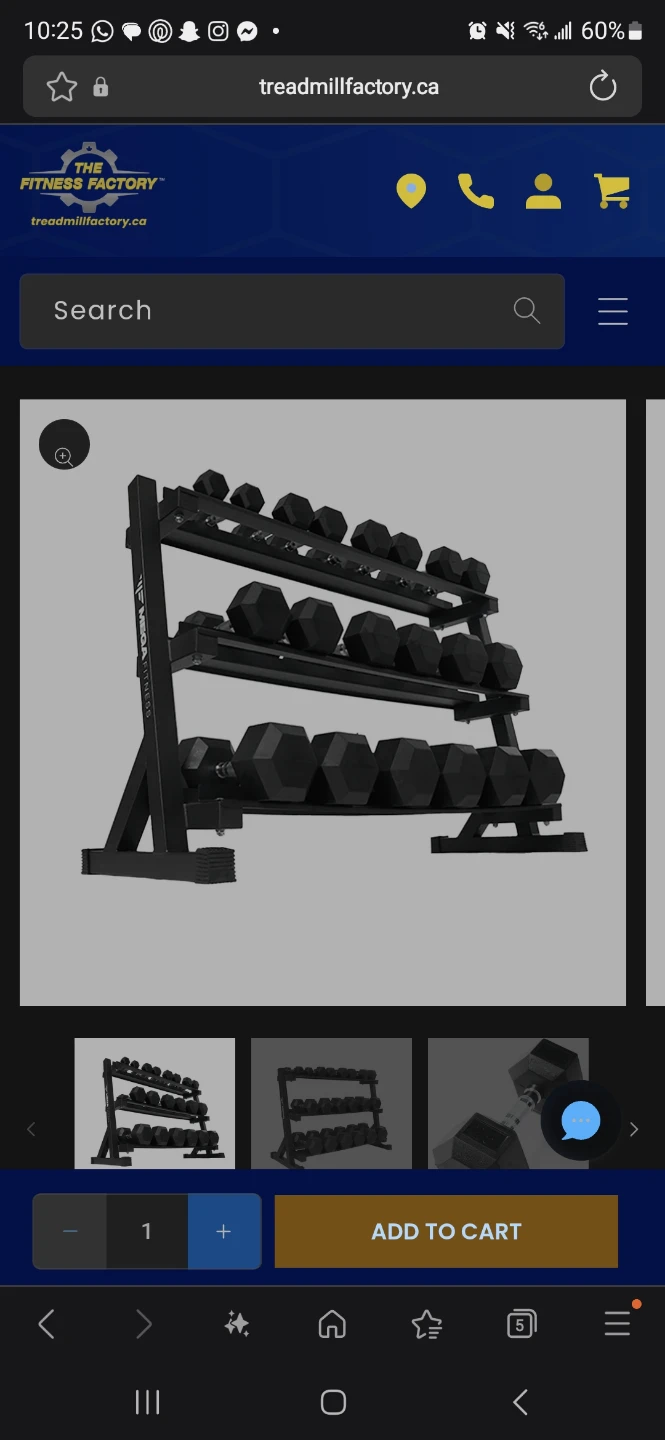 Hex Dumbbell Set with Rack