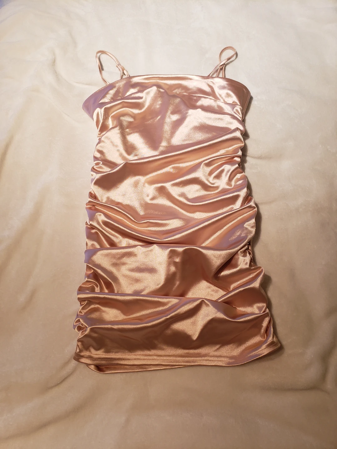 Forever 21 Ruched Satin Camisole Dress
