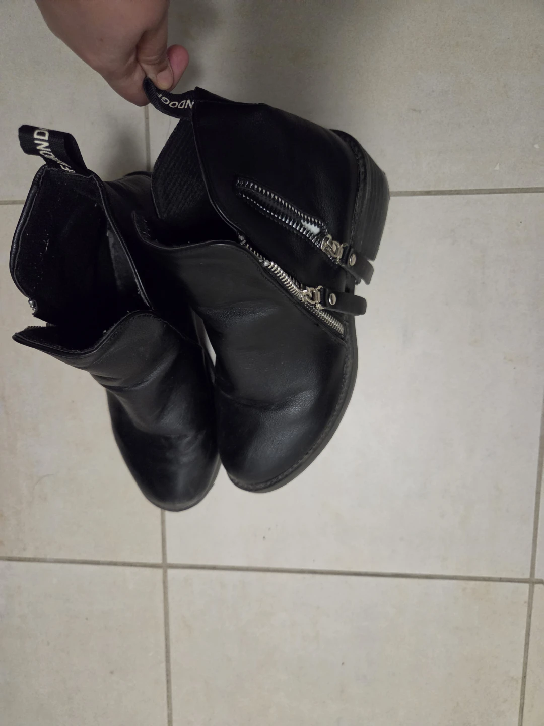 Black Ankle Boots with Side Zippers - photo 3