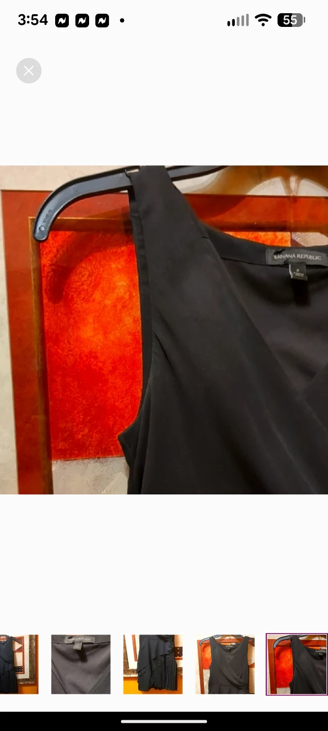 Banana Republic Black Asymmetrical Ruffled Cocktail Dress - photo 5