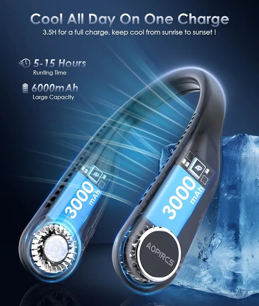 New Portable Neck Fan, Hands Free Cooling Fan - photo 5