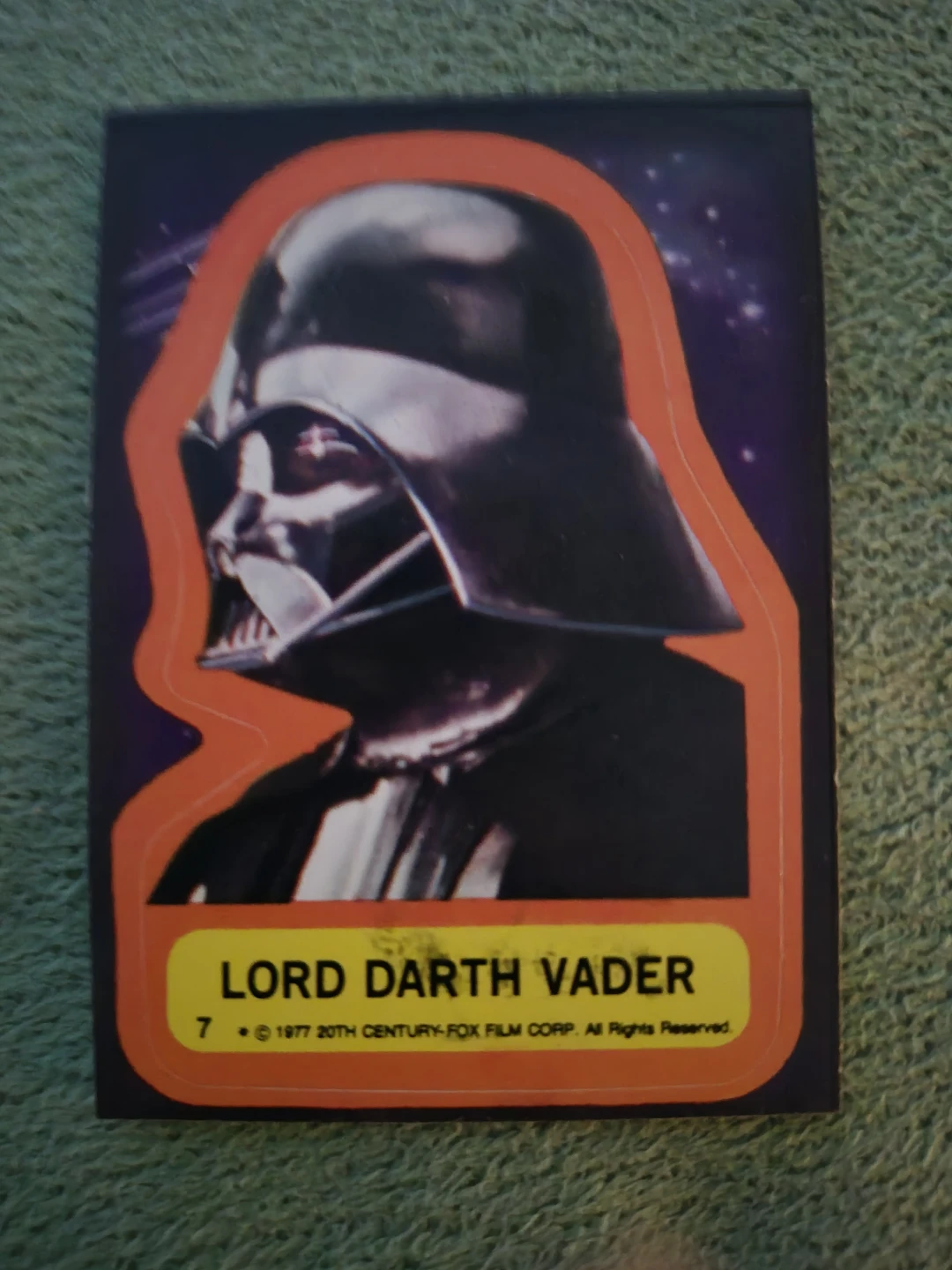 Lord Darth Vader Card 1977