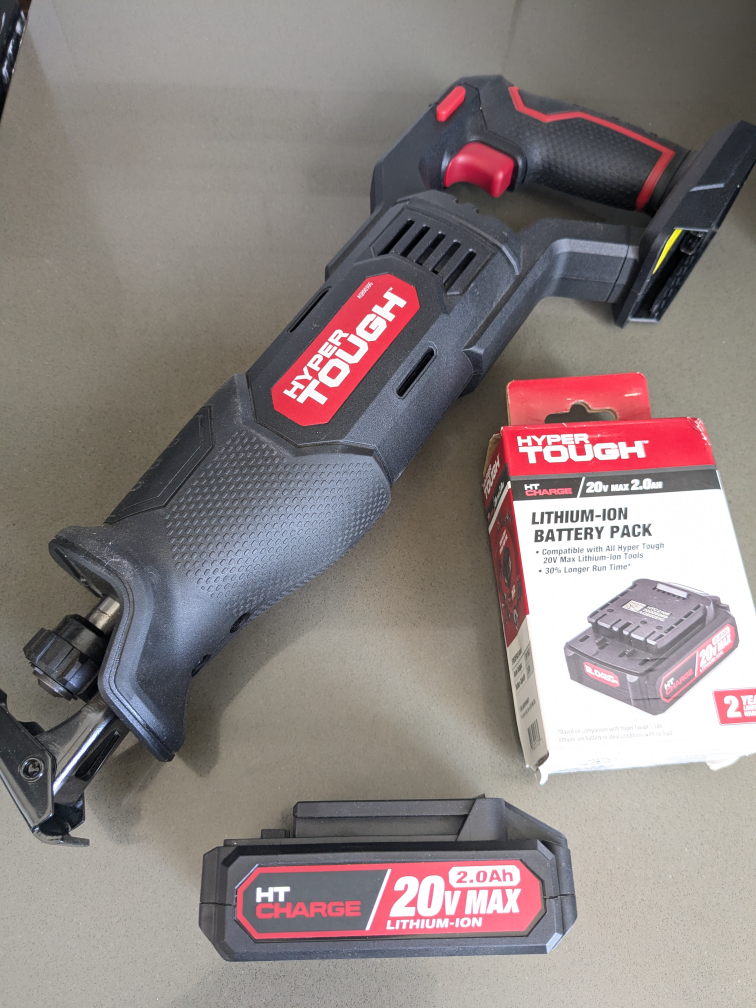 Hyper Tough Cordless Reciprocating Saw & 2AH Battery