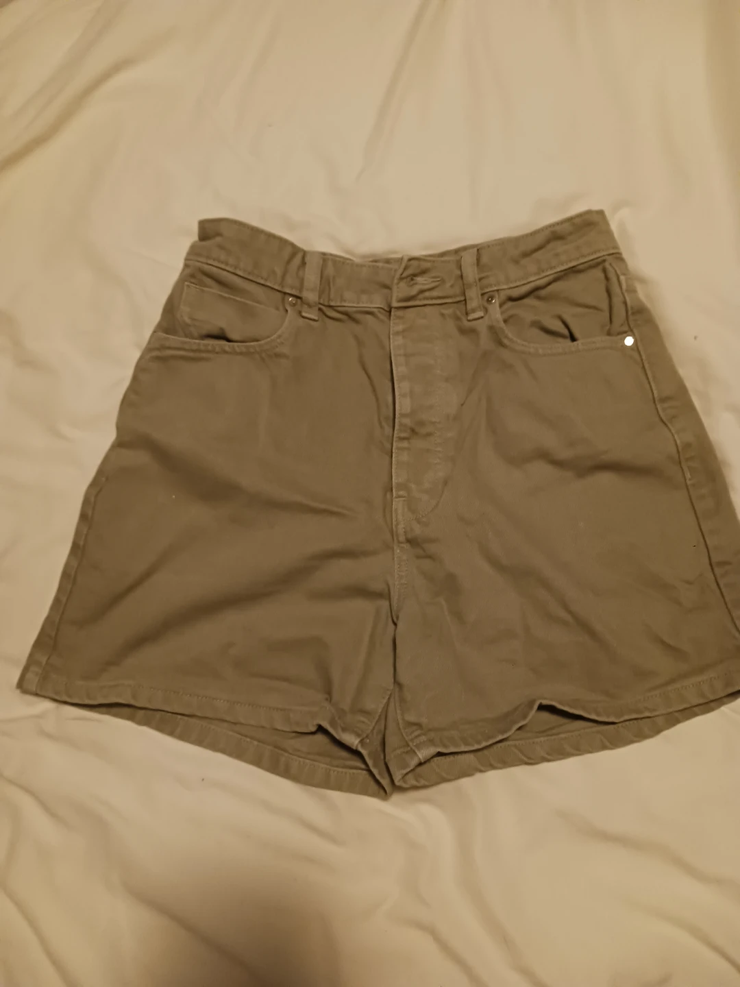 Green Zara High-Waisted Shorts Size 6