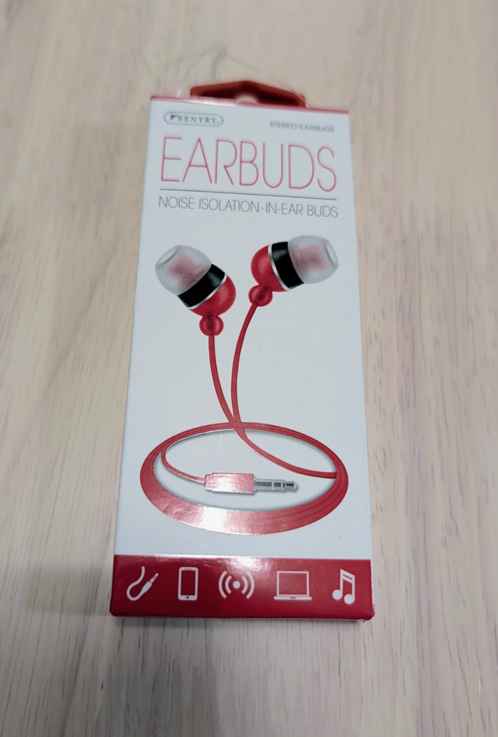 Brand New Sentry Stereo Earbuds Noise Isolation In-Ear Buds