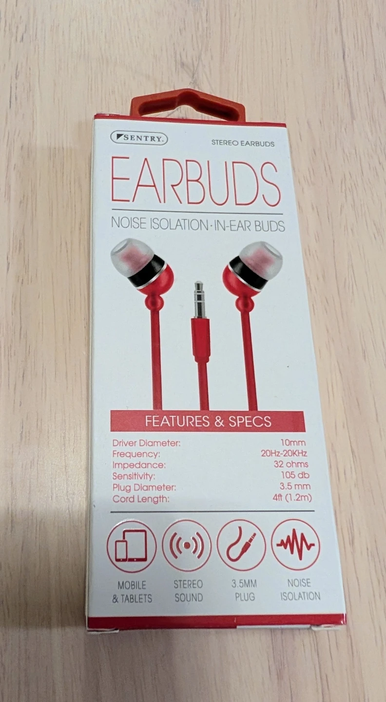 Brand New Sentry Stereo Earbuds Noise Isolation In-Ear Buds - photo 2