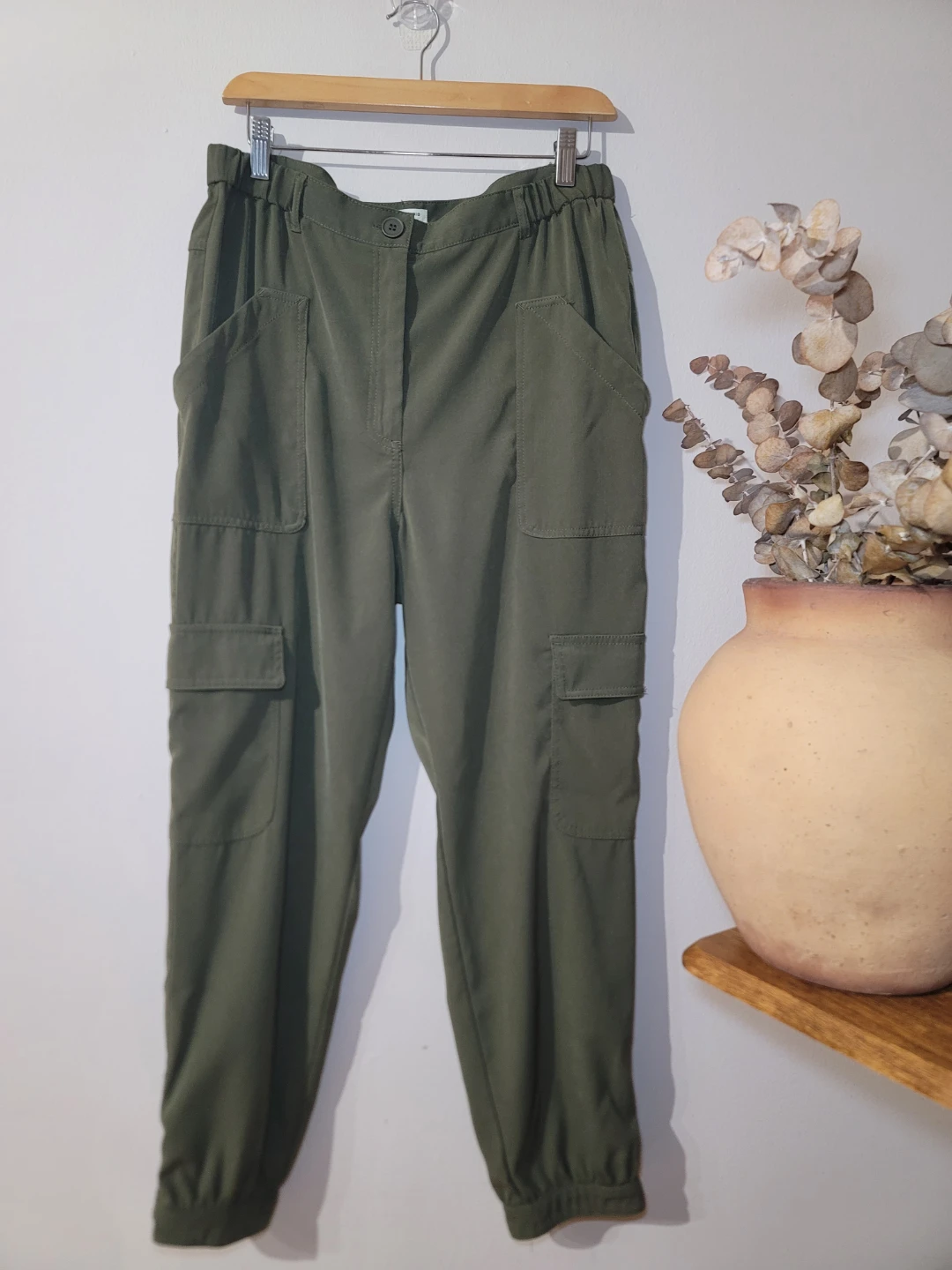 Max Studio Green Utility Cargo Gorpcore Street Athleisure Sz L
