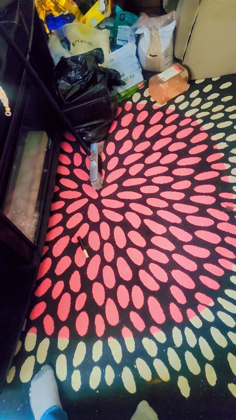 Used Sofa bed, tv stand with fireworks heater and big center rug - photo 3
