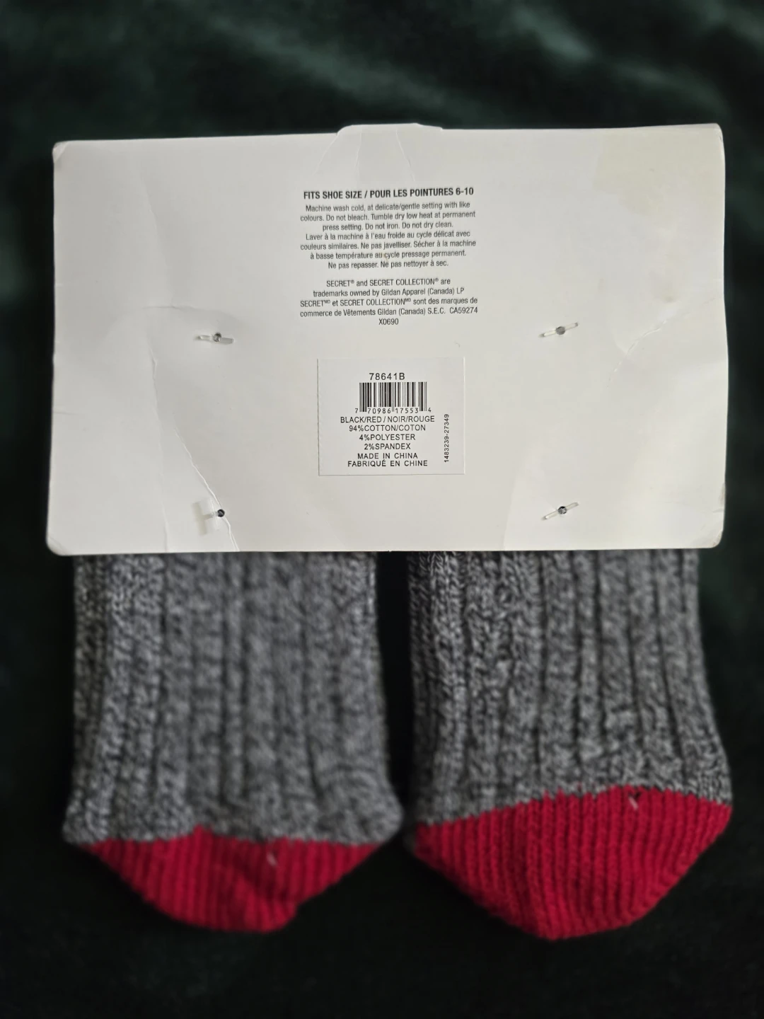 Secret Collection Ladies' Socks - "Bring Me Wine"  Size 6-10 - photo 2