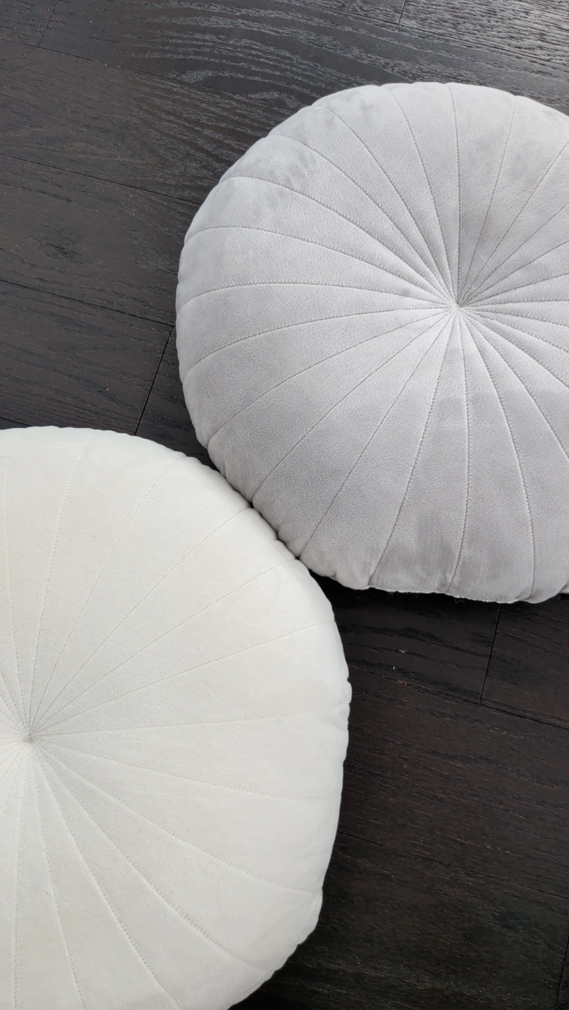 Round Pleated Floor Pillow Cushion (Set of 2) - photo 3
