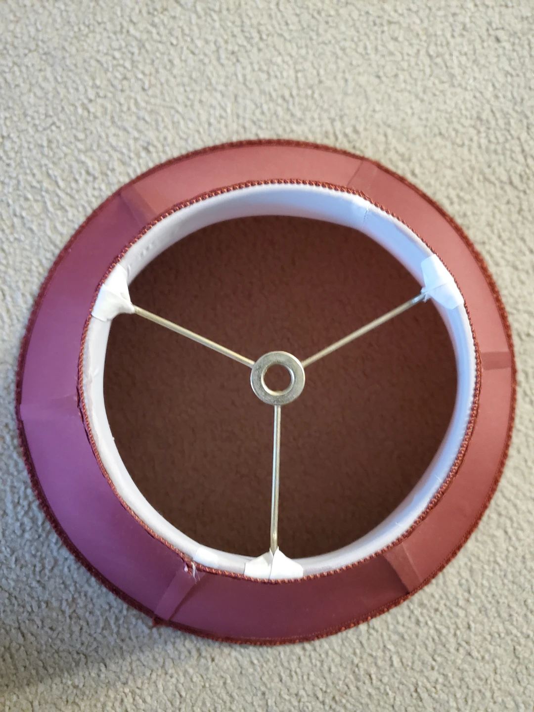 Lampshade - Burgundy Fabric Bell Shape - photo 3