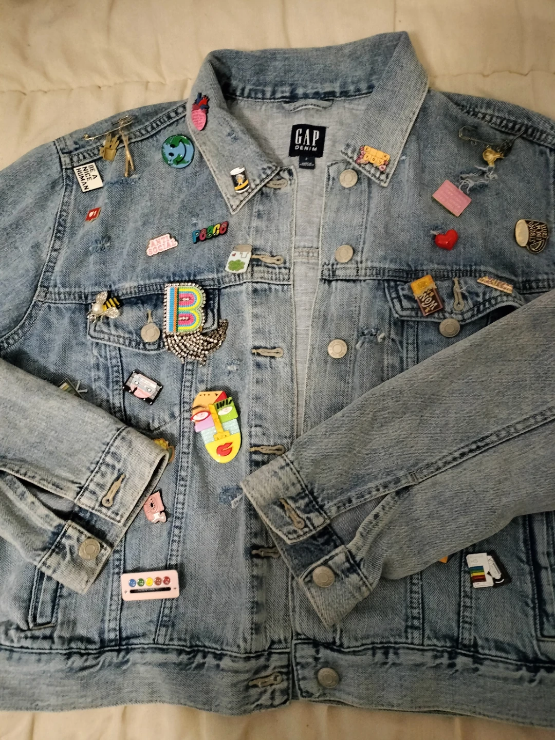 GAP Denim Jacket with Assorted Patches - photo 2