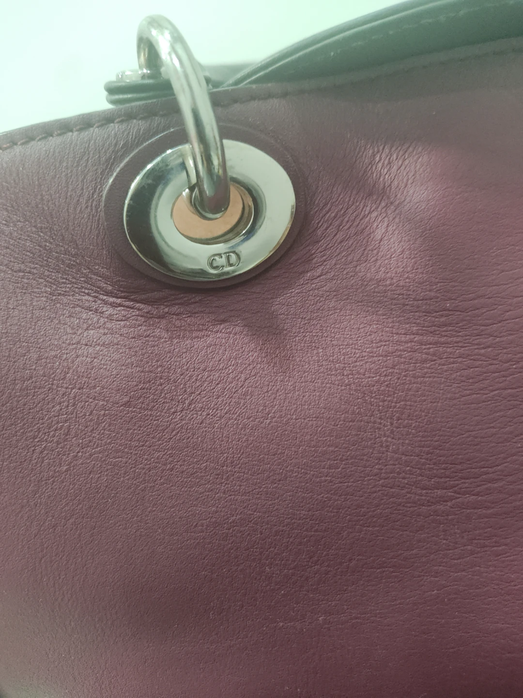 Christian Dior Diorissimo Tote pebbled Leather Bag.