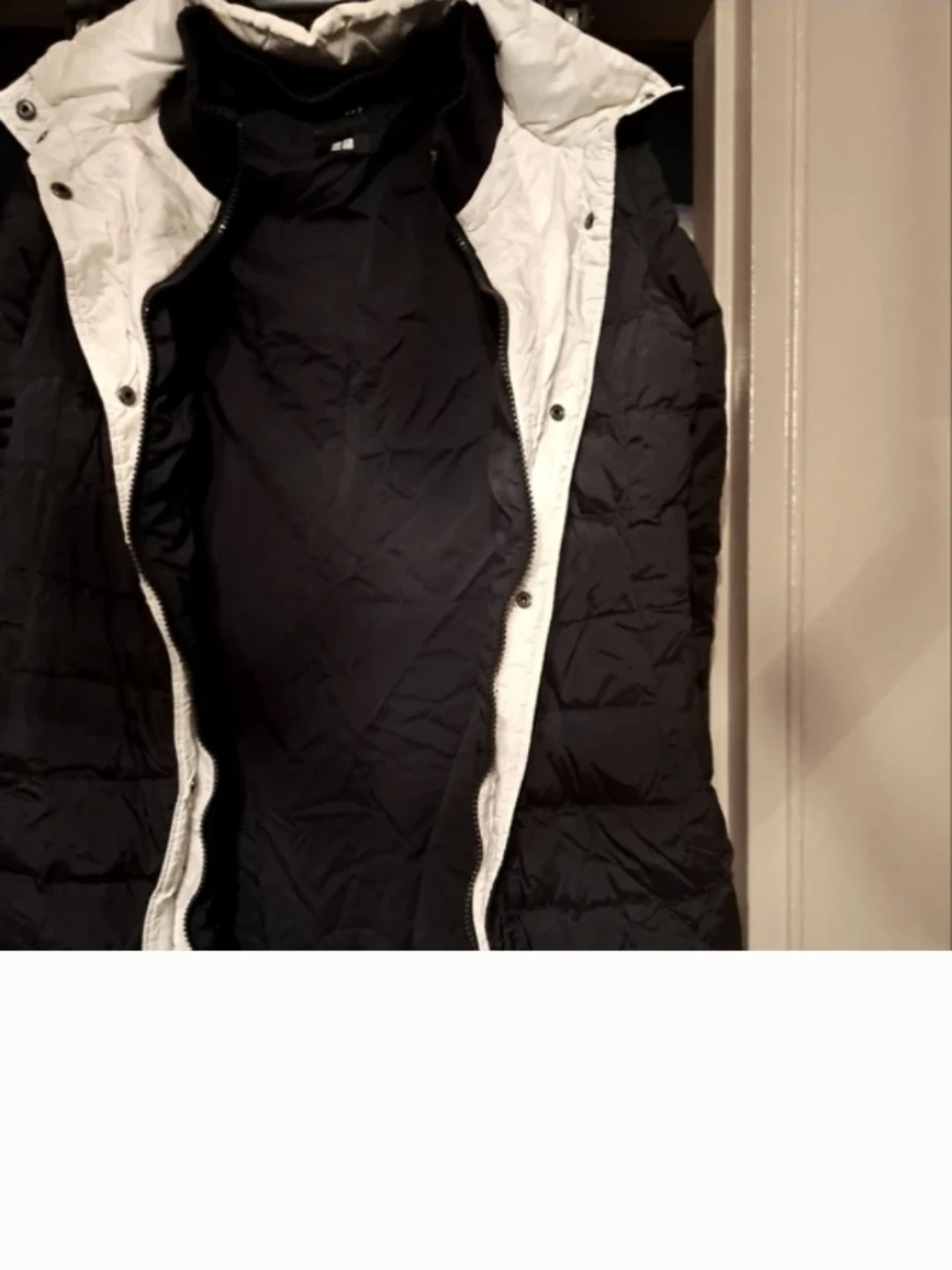 NEW BLACK, WHITE DOWN COAT HOODED GIRLS KIDS - photo 4