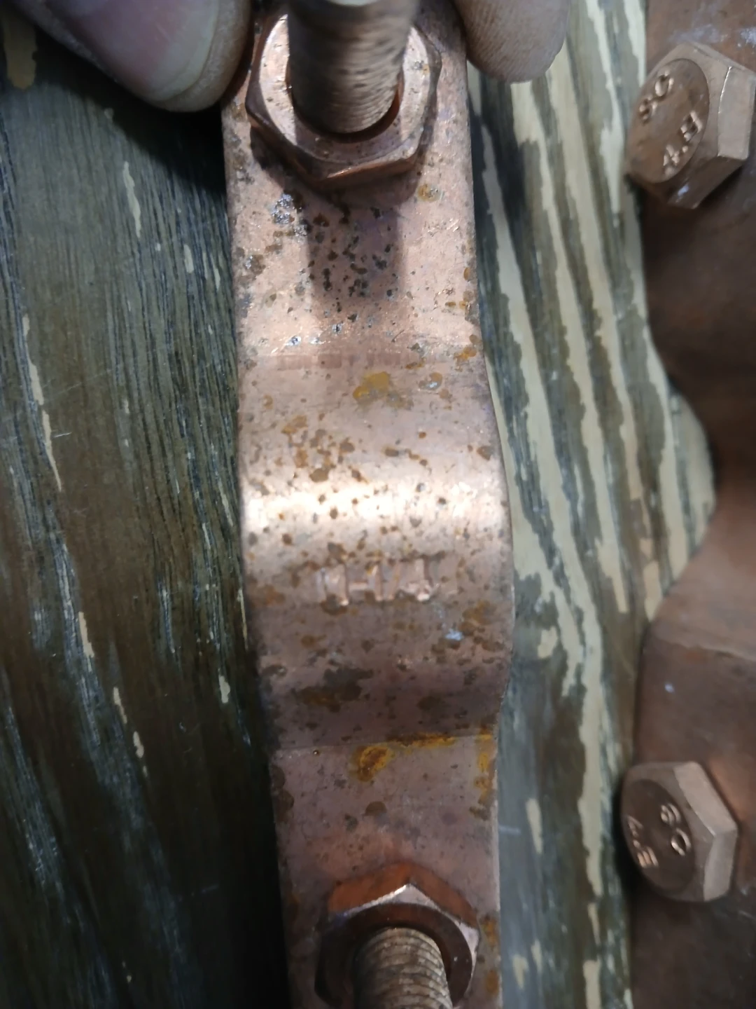 2 Copper Grounding Clamps 1-1/4" - photo 2