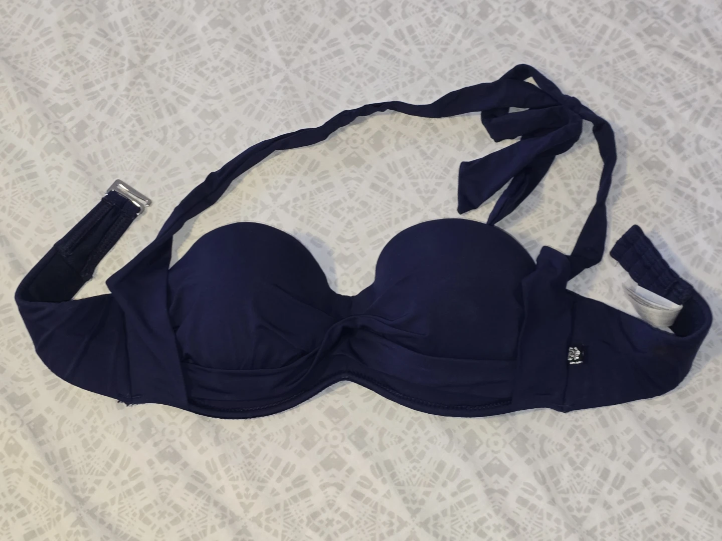 La Vie en Rose Aqua Bikini Top - Navy - XS