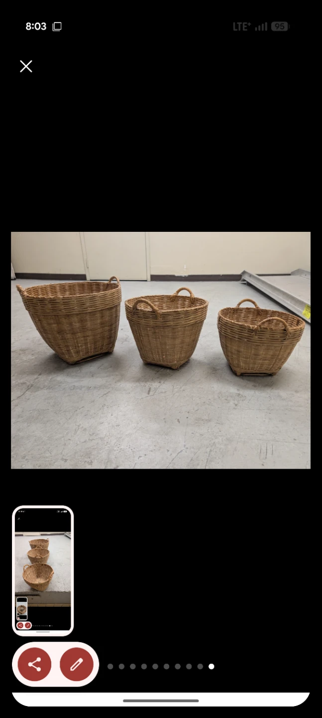 Wicker Baskets  each $5 - photo 5