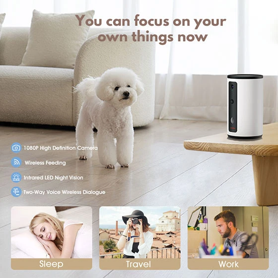 Wopet Automatic Pet Feeder with Camera and Treat Dispenser - photo 2