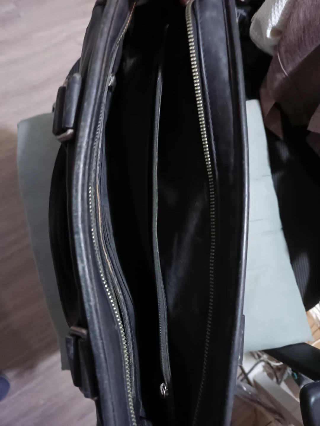 Pierre Cardin Black Leather Briefcase - photo 2