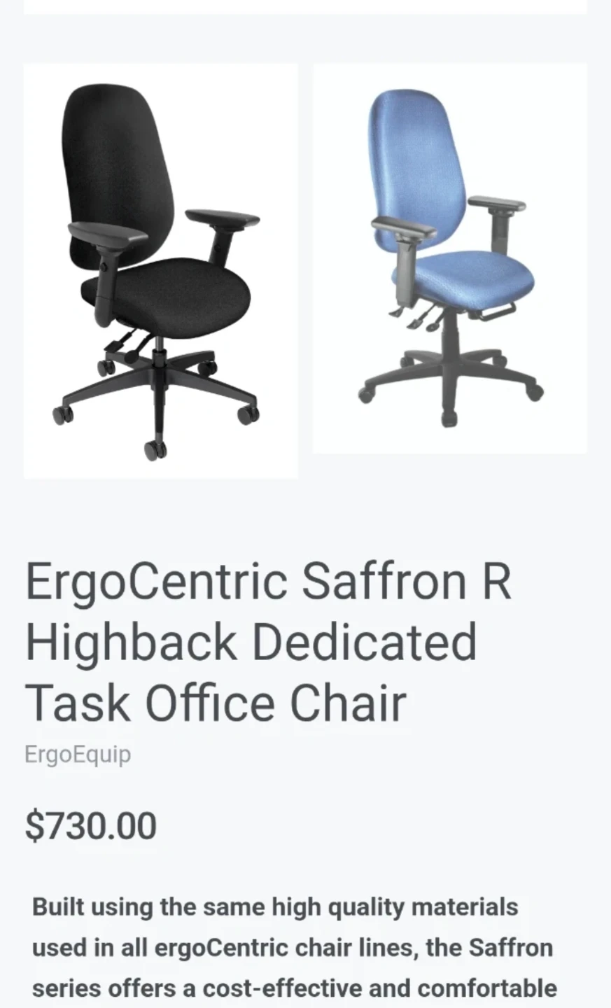 Ergocentric Office Chair - Black leather