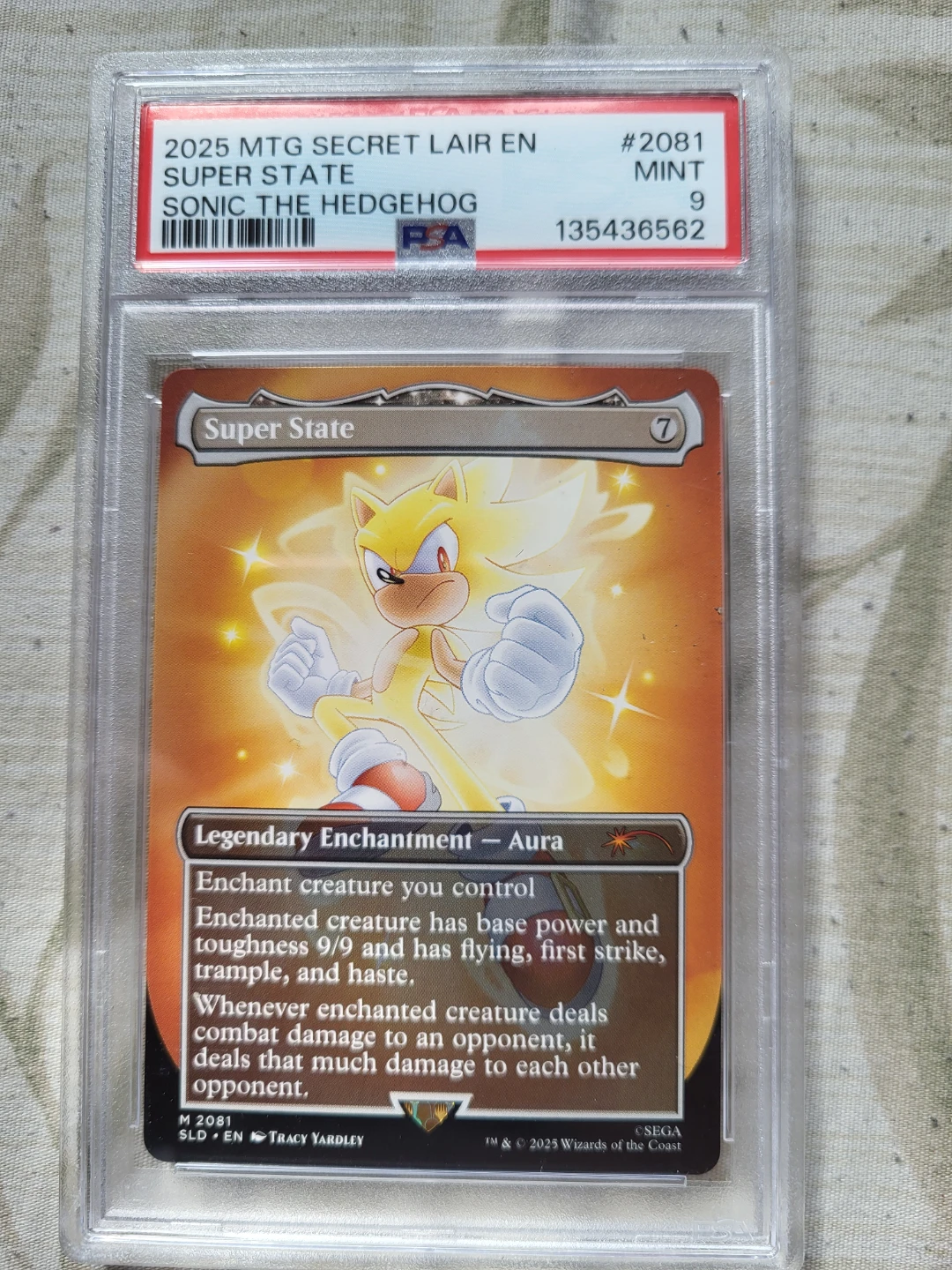 Magic  Secret Lair Super State Sonic The Hedgehog Card