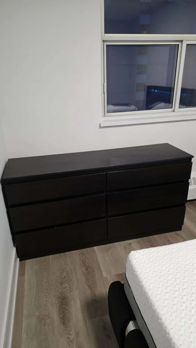 IKEA MALM 6-Drawer Dresser - Black