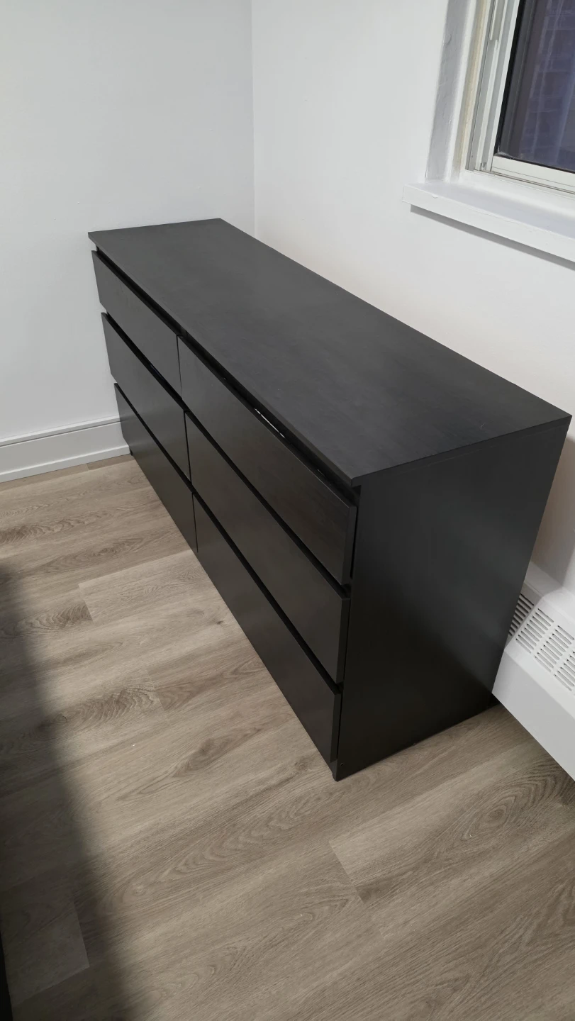 IKEA MALM 6-Drawer Dresser - Black - photo 2