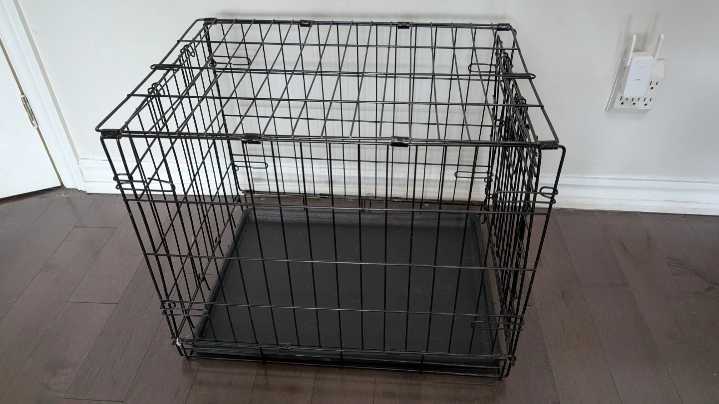 Black Wire Pet Crate / Cage with Black Tray - photo 3