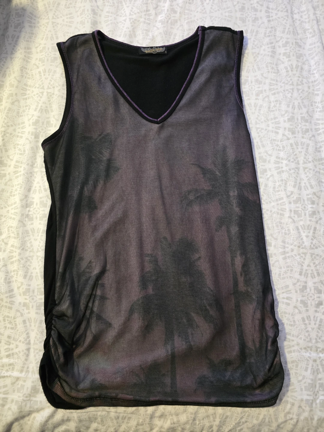 Women's Tank Top with Palm Tree Design