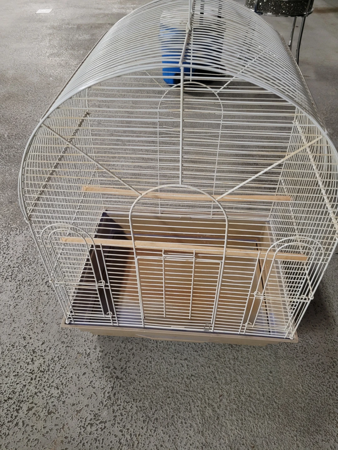 White Bird Cage with Perches - photo 3
