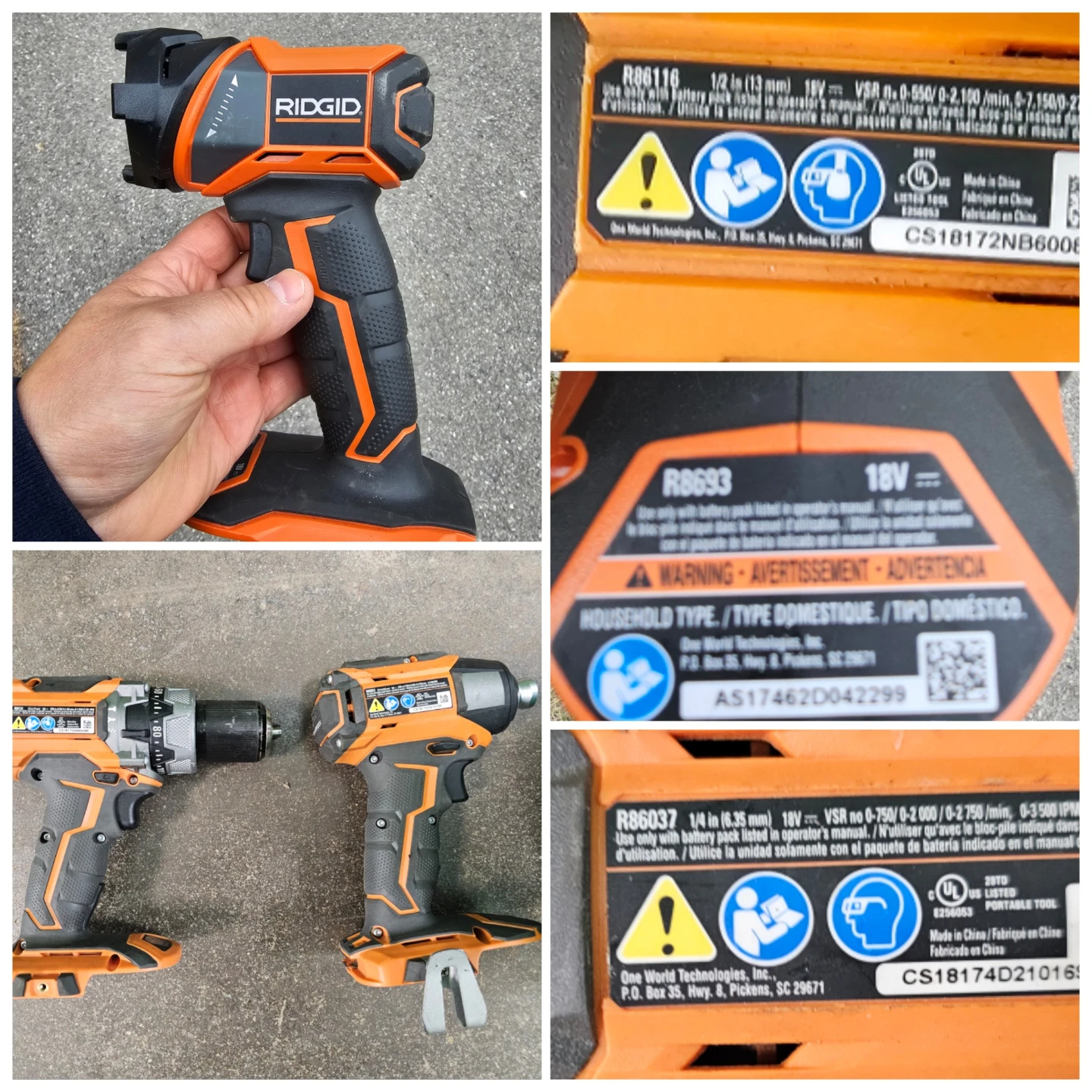 RIDGID 18V Cordless Drill and Impact Driver Combo Kit