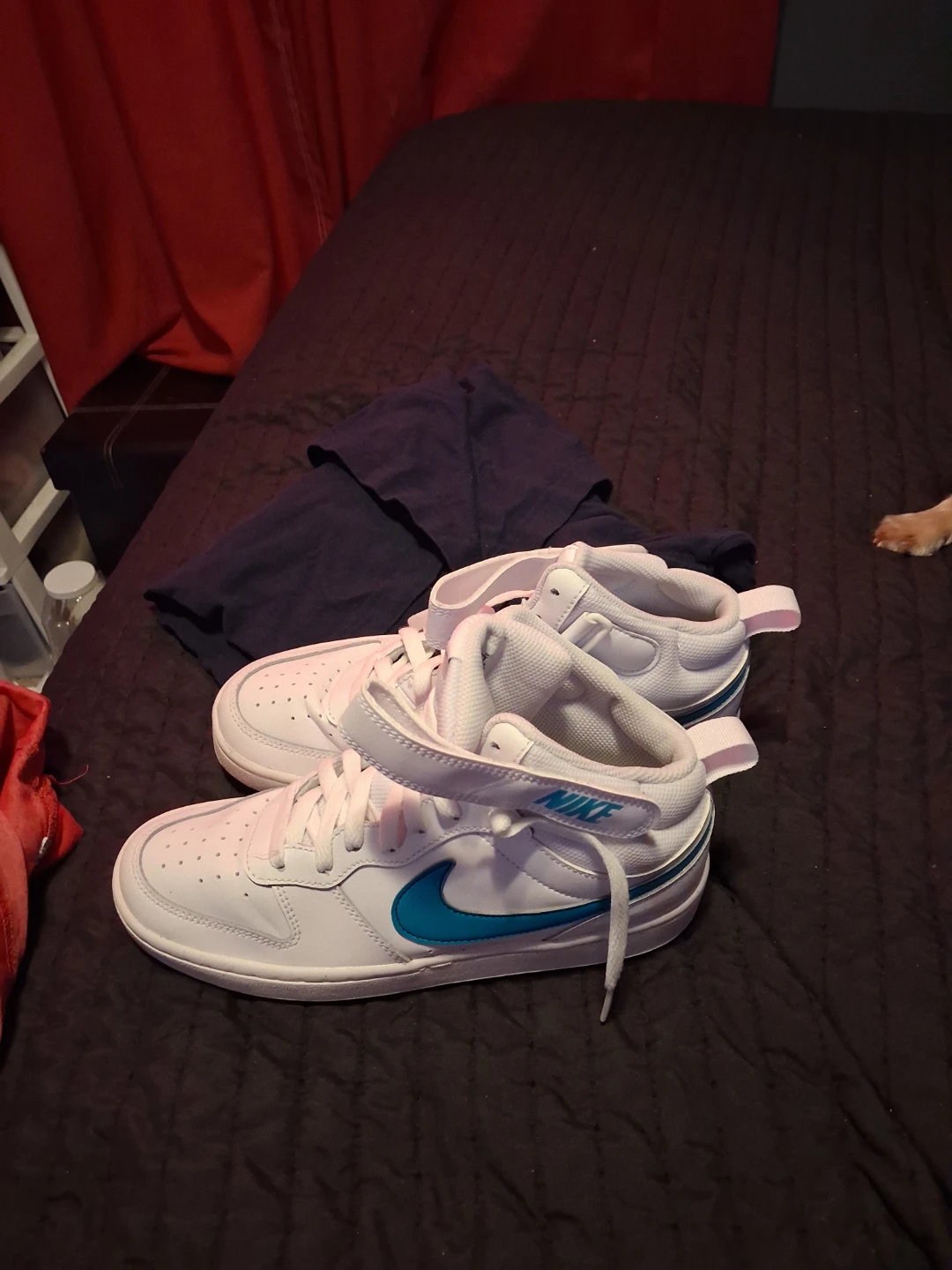 Nike Court Vision Mid White Teal Sneakers - photo 2