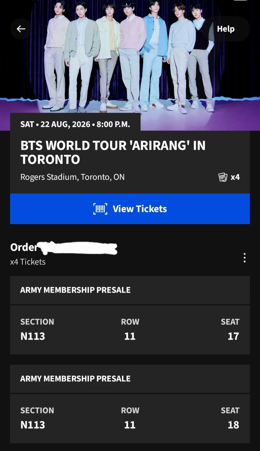 BTS ARIRANG Toronto Day 1 x2