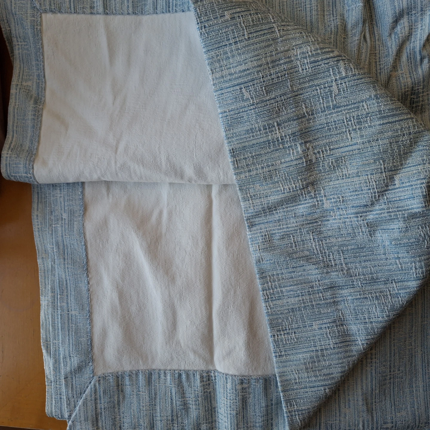 Light Blue curtain * small window*27×80 inches each panel - photo 3