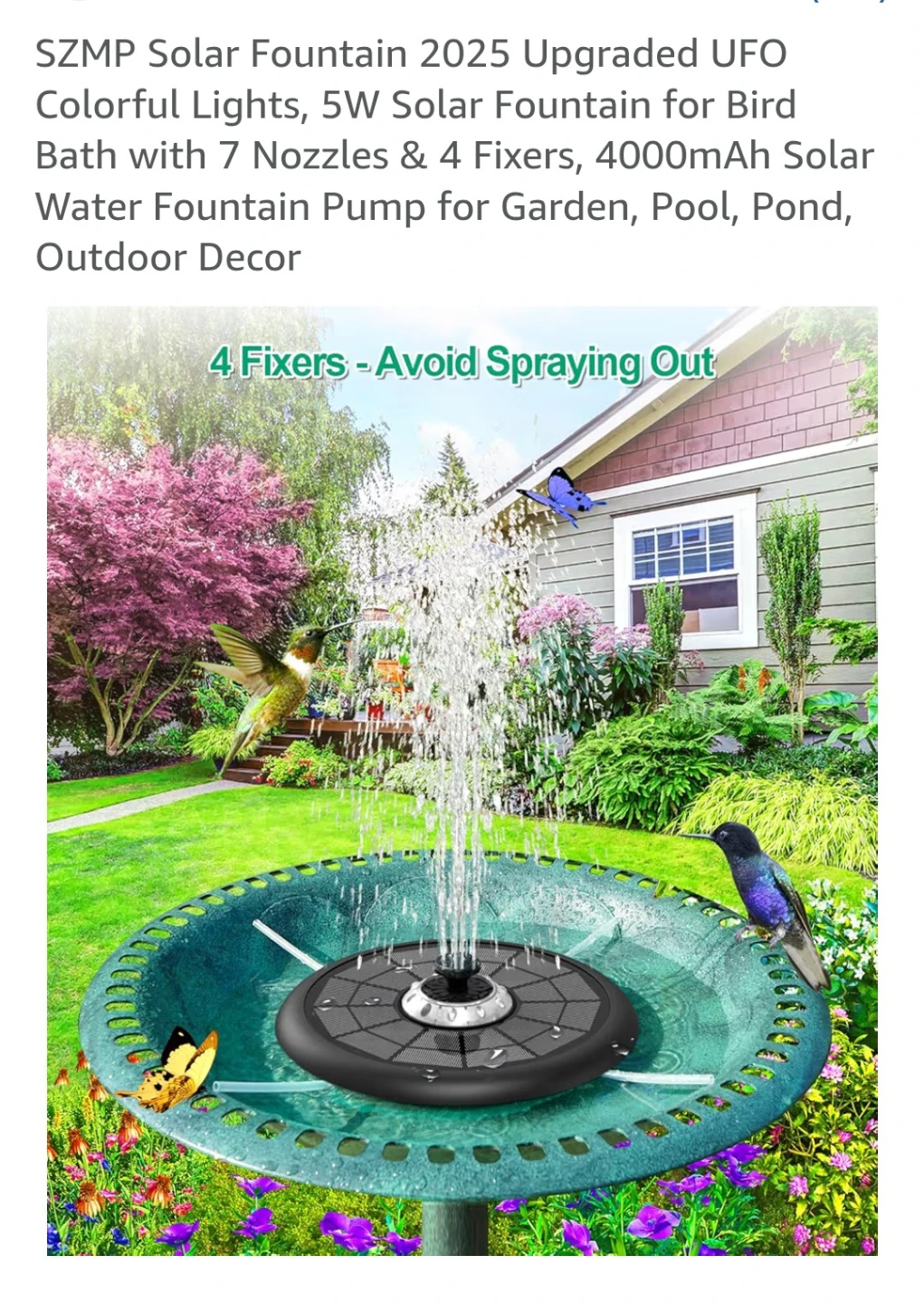 Solar fountain with lights*new* - photo 2